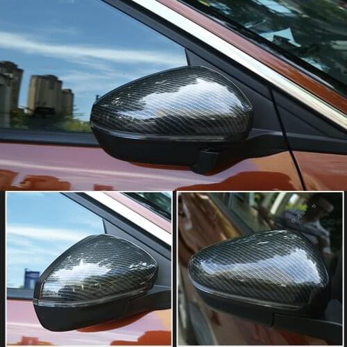 Car Accessories for Peugeot 3008 GT 2017-2020 / 5008 GT 2017 2018 ABS Carbon Fiber Side Rearview Mirrors Decoration Trim 2pcs