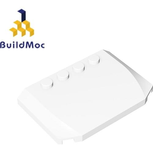 BuildMOC Compatible Assembles Particles 52031 White 4x6x2/3 For Building Blocks Parts DIY LOGO Educational gift Toys