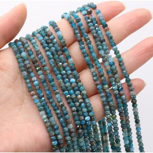 2021 Natural Stone Beads Fashion Abacus Shape Section Small Loose Beads for Making Jewerly Necklace Bracelet Accessories 3x4mm