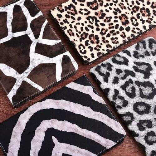 Case For iPad Air 1 Air 2 5th 6 New iPad 9.7 2017 2018 case for iPad Pro Smart PU leather leopard Stand Tablet case kimTHmall