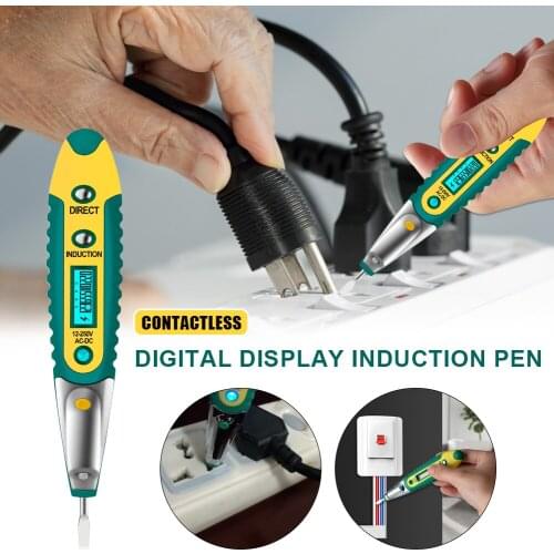 Digital Electric Meter Test Pen AC / DC 12-250V Electric Voltage Measurement Detector Meter Tester Voltage Detector Tester