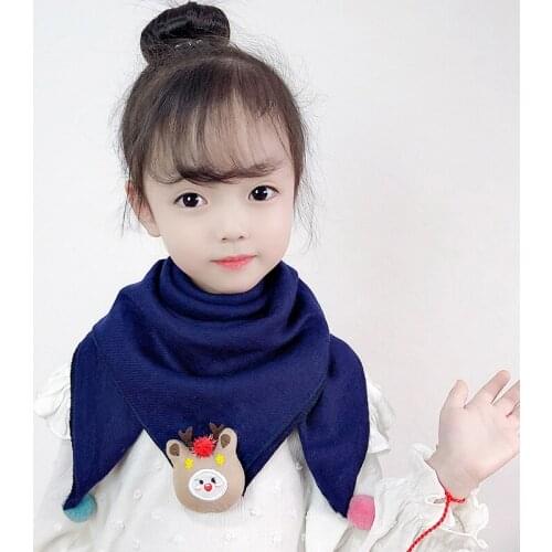 Spring Autumn Children Triangle Scarves Cotton Warm Baby Child Scarf Baby Neck Collar Boys Girls O Ring Scarf Lovely Kids Collar