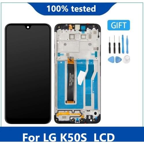 Display AAA + original For 6.5"LG K50S LCD LM-X540 LMX540HM Display Touch Screen Digitizer Assembly with Frame For LG K50S LCD