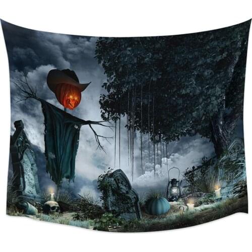 Gothic Halloween Pumpkin Wall Tapestry Cover Beach Towel Home Decoration