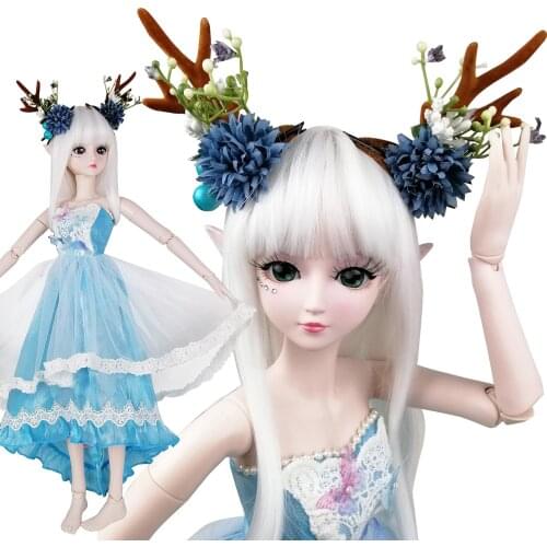 EVA BJD 1/3 BJD Doll Deer Demon Spirit SD 60cm 24inch 22 Joints Ball Jointed Dolls DIY Toy Girl Gift Dress Eyes Hair Free Change