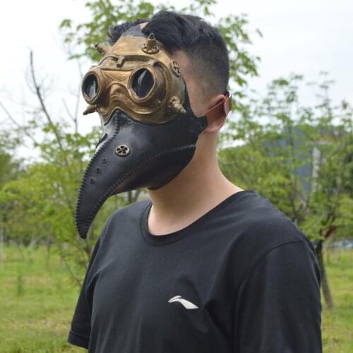 Steampunk Plague Doctor Beak Mask Prom Party Mask Plague Doctor Latex Animal Headgear Prom Surprise Party Props Role Playing