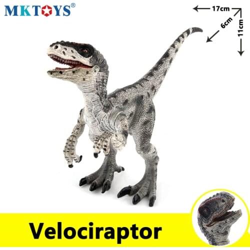 MKTOYS Velociraptor Dinosaur Toys Kids Jurassic World Park Dinosaure Raptor Figure Dinosaurier Spielzeug Children Toys for Boys