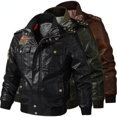 2021 Mens Classical Motocycle Jacket Winter Skin Thick Man Leather Jacket Moto Autumn Zipper Jacket Biker Coat Large Size 6XL