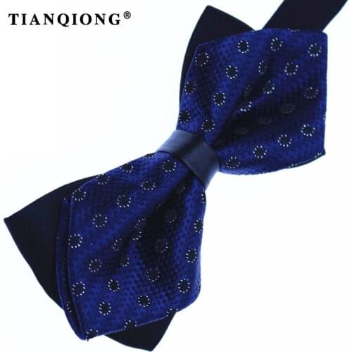 TIAN QIONG New Mens Fashion Ties British Fashion 100% Polyester Fine Grid Butterfly Bow Ties Wholesale 17 Colors Free Shipping