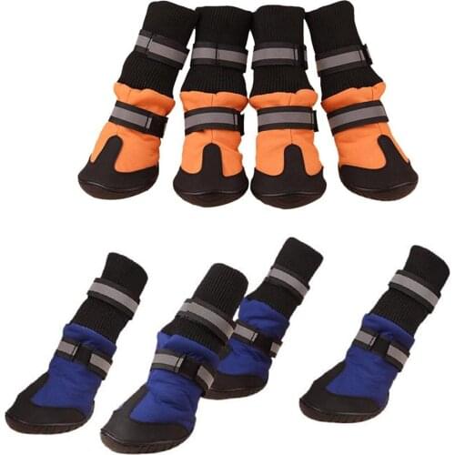 Big Dog Soft Waterproof Boots for Large Dog Shoes -Orange XL