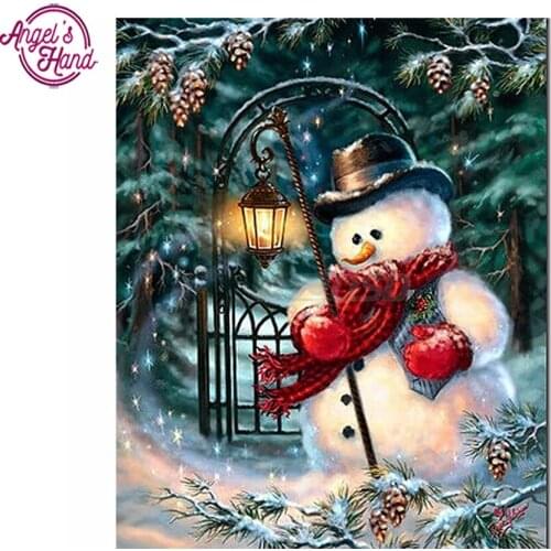 Crafts 5D Diamond Mosaic Painting Christmas Snowman full Square Diy Diamond Embroidery Rhinestone Diamond painting Cross Stitch