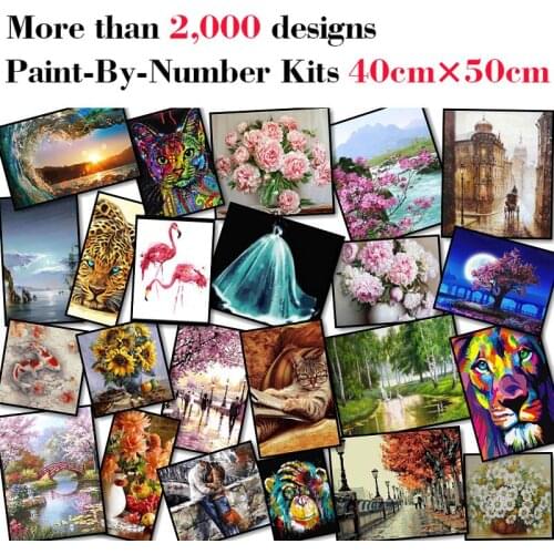 Mileelife Paintting By Numbers for Kids Adults DIY Beginner Oil Painting Kit Home Decoration