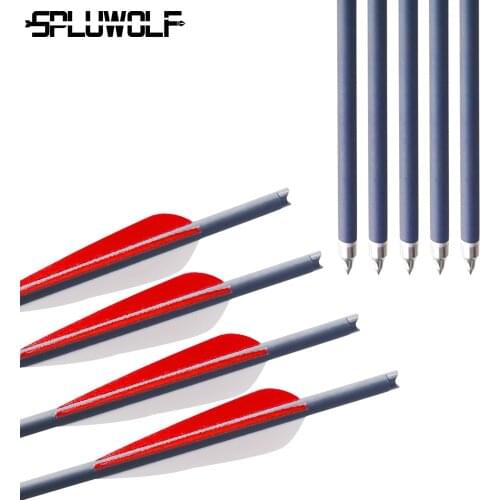 High Quality 6PCS 12PCS Archery Hunting Bow and Arrows 13.5"16"17"18"20"22" Carbon Arrows Crossbow Bolt With 4" Feathers