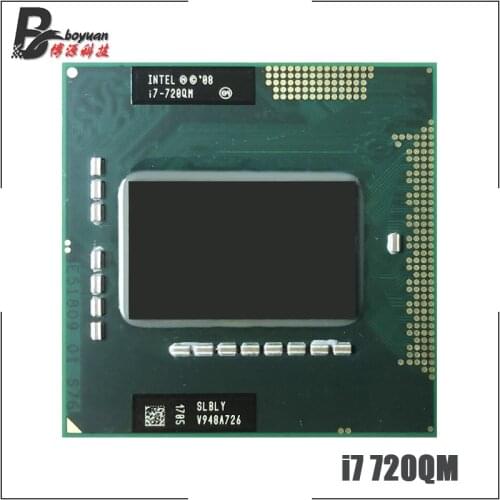 Intel Core i7-720QM i7 720QM SLBLY 1.6 GHz Quad-Core Eight-Thread CPU Processor 6W 45W Socket G1 / rPGA988A