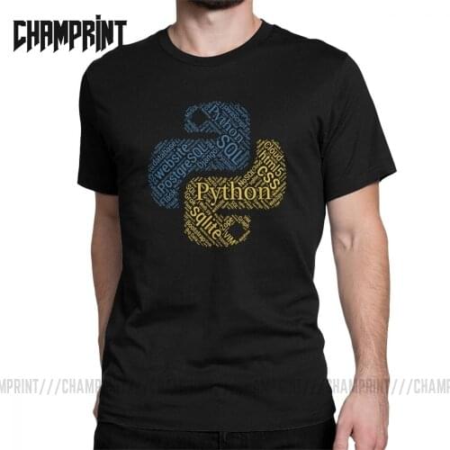 Python Programmer Developer T-Shirt Men Programming Coder Coding Computer Software 100% Cotton Tees T Shirt Plus Size Clothes