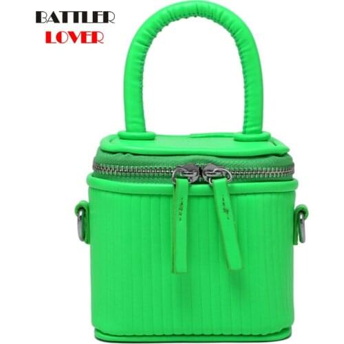 Women Luxury Brand Handbags Candy Color Design Shoulder Bags For Female Cute Mini Crossbody Flaps Ladies Box Shapes Bucket Totes