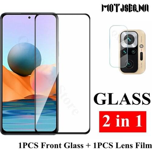 2in1 Tempered Glass for Xiaomi Redmi 10 Note 10Pro Max 10s Camera Lens Protective Glass for Xiaomi Redmi10 Redmi Note 10 pro S