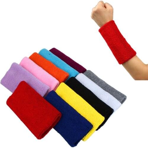 1pc Wristbands Sport Sweatband Hand Band Sweat Wrist Support Cotton Wraps Guards Gym Volleyball Basketball Teenis Dropship#0621