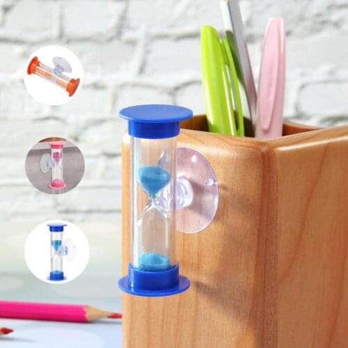 2/3 Minutes Hourglasses Creative Plastic Desktop Children Teeth Brushing Timer With Suction Cup Time Gift Toys Home Decoration