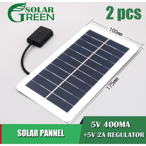 5V 2W 400mA Solar Panel Power Bank Battery USB Powerbank Charger Mobile Phone Waterproof Solar Panel Charge Power Bank