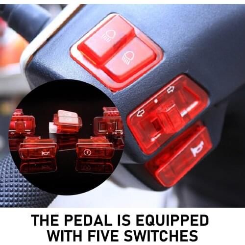 5PCS Switches 50cc 125cc 150cc Moped Scooter Head Light Horn Dimmer Turn Starter Single Switch Button Motorcycle Accessories