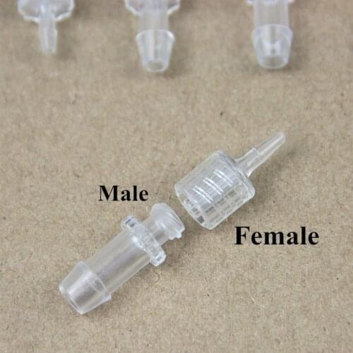 1pc 1.6mm-6.4mm Plastic Male Luer Joint Plastic Hose Joint Plastic Thread Joint Male And Female Joint