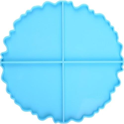 Agate Coaster Epoxy Resin Mold Irregular Wavy Cup Mat Silicone Mould DIY Crafts Home Decortaions Casting Tool