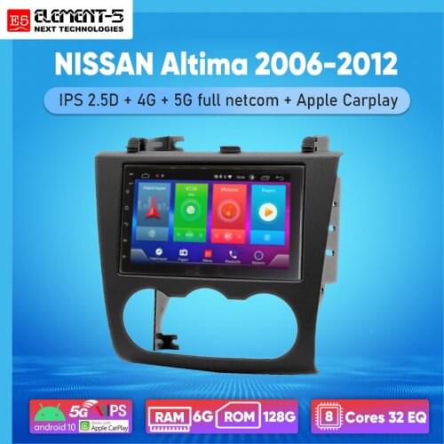 ELEMENT-5 7" 2G+32G Android 8,9,10 4G WIFI RDS DSP Car Radio For NISSAN Altima 2006-2012, Navigation GPS HiFi