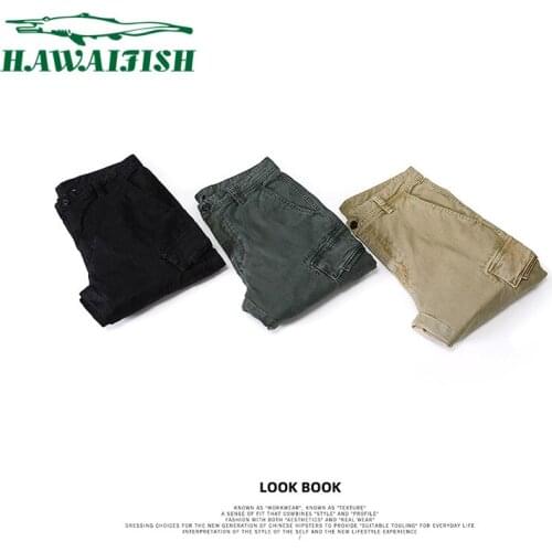 Cargo pants mens hiking pants spring and autumn 2021 youth slim trousers Korean trend youth casual pants