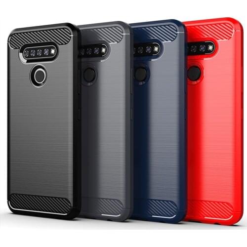 For LG K51 Case TPU Carbon Fiber Cover For LG K50s K50 G8X V30S V35 V40 V50 Q70 G7 G8 V60 ThinQ 5G Stylo 6 5 Q60