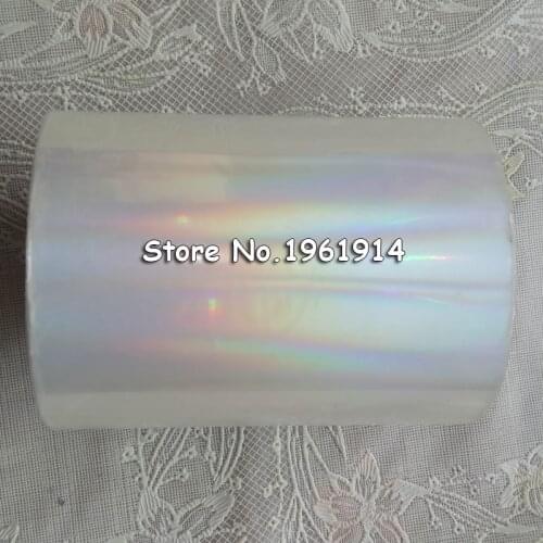 Holographic Foil Plain Transparent Foil Hot Stamping On Paper or Plastic 8cm x 120m/Lot DIY Package Box