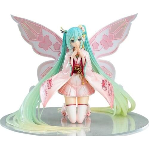 Hatsune Kimono Etiquette Cartoon Anime Figure Model Desktop Ornaments Collectible Model Toys Anime Toys Gift Hatsune Doll