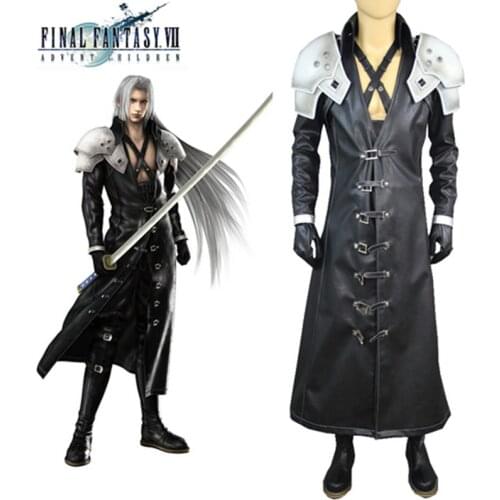 Final Fantasy VII Advent Children Sephiroth Cosplay Costume Full Suit boots Custom Made Hollywood outfit party