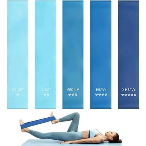 5Pcs/set Latex Resistance Bands With Different Resistance Levels Yoga Bands Home Gym Exercise Fitness Equipment Pilates Training