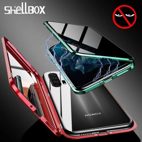 Privacy Tempered Glass Magnetic Case For Huawei P30 Pro P30 Case Anti-peeping Metal Frame Full Case Cover For Huawei P30 P20 Pro