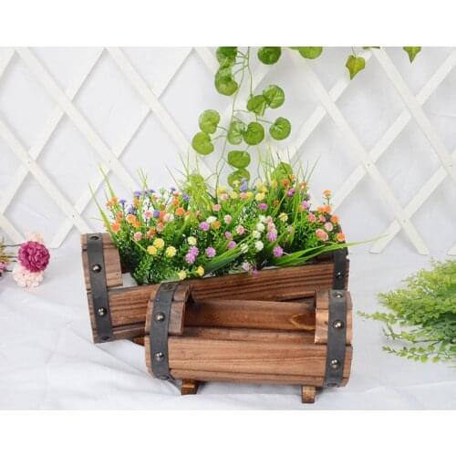 Mini Smart Flower pots Succulent Wood Bonsai balcony Decorative Cute Pot Planter Holder Stand Small Orchid Cactus Garden Planten