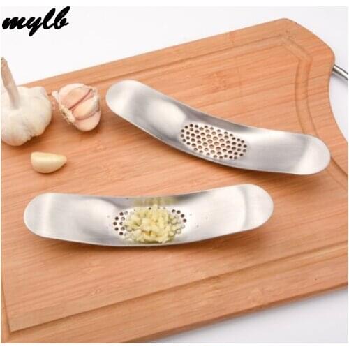Mylb Kitchen Gadgets Stainless Steel Garlic Press Crusher Cooking Tools
