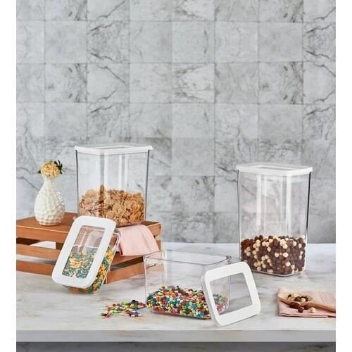 Vip John Rectangle 4'lü Storage Container Set