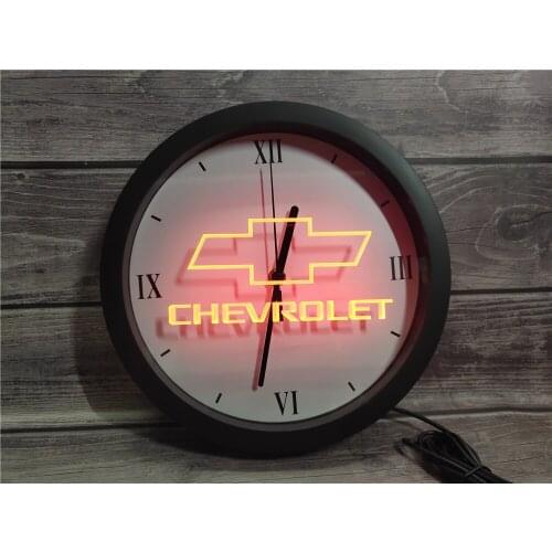 0G032 CHEVROLET APP RGB 5050 LED Neon Light Signs Wall Clock