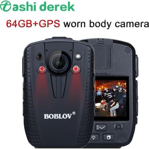 Night Vision 1296P Wearable Camcorder HD31-G AIT Policeman Worn Body Camera GPS+64GB Smart 16x Zoom 140degree Video Recorder