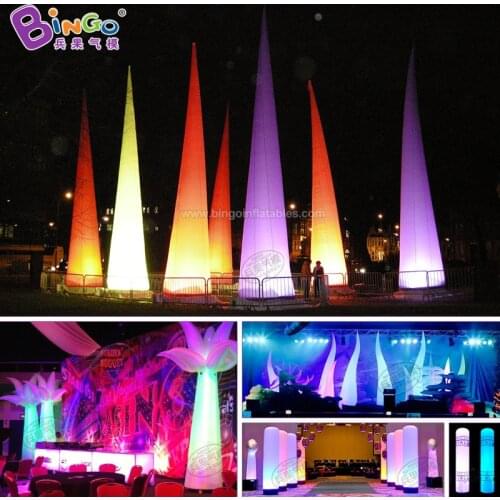 Personalized 2~4mH Inflatable Light Cone Balloon For Event Display / 10ft Inflated Lamppost For Decoration Toys - BG-A0271