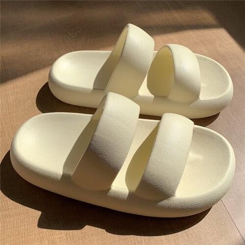 2021New couple fashion adult sandals non-slip thick-soled indoor slippers mens flip flops home sleeping shoes womens home