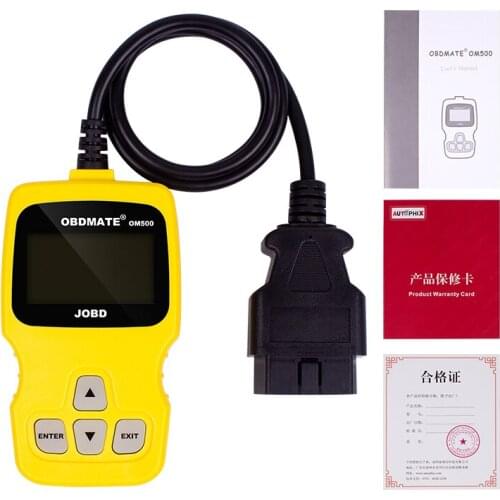 OBDMATE OM500 JOBD/OBDII/EOBD Code Reader Auto Scanner OM500 Code Scanner For Most Cars Free Shipping