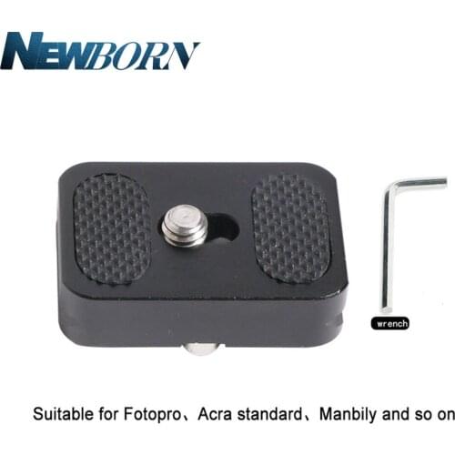 Tripod Monopod 25mm Width Quick Release Plate with 1/4" Screw for Ball Head Arca Swiss Benro include Wrench PU-25