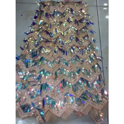 High Quality African Laces Fabric Net 2021 Tulle with Sequin / Pink Nigerian Lace Fabric for Wedding French Lace X18182
