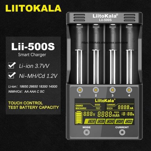 Liitokala Lii-500 Lii-PD4 Lii-500S LCD 3.7V 18650 18350 18500 21700 20700B 20700 14500 26650 AA NiMH lithium-battery Charger
