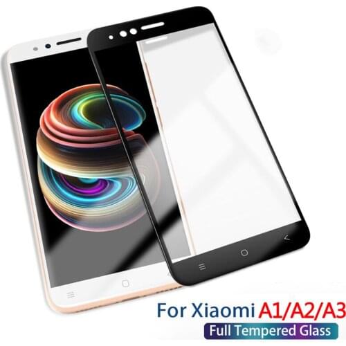 9D full cover tempered glass for xiaomi mi A2 lite A3 lite phone screen protector smartphone protective film on the glass HD