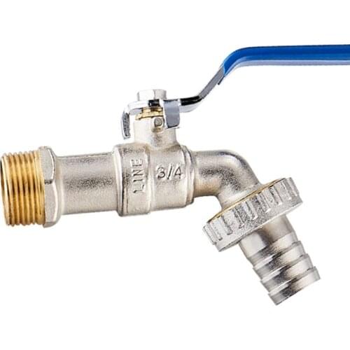 1/2'' 3/4'' Brass Single Cold Washing Machine Water Tap Water Flow Control Faucet Water Tank Pipe Connector