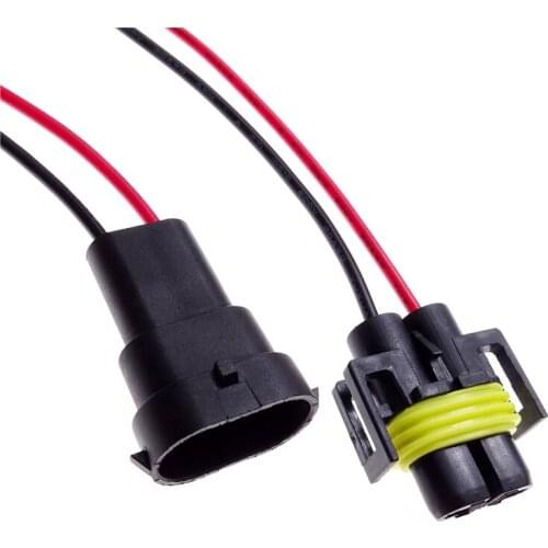 1Pair H8 H9 H11 Male To Female Socket Plug Adapter for Car Foglight Connector Cable HeadLight Bulb Lamp Wiring Harness Accessory