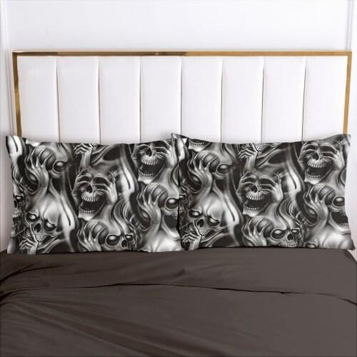 1pc Skull Deadpool Pillow cover Pillow case Bedding Pillowcase Pillowcovers decorative for home 3D HD Print silver